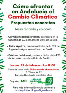 Mesa-coloquio ‘Cómo afrontar en Andalucía el cambio climático’
