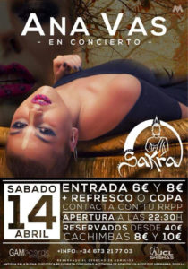 Ana Vas en concierto en sala Sakra (B3 Sevilla)