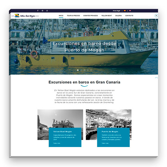 Sitio web Yellow Boat Mogán