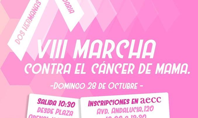 Cartel VII marcha contra el cáncer de mama