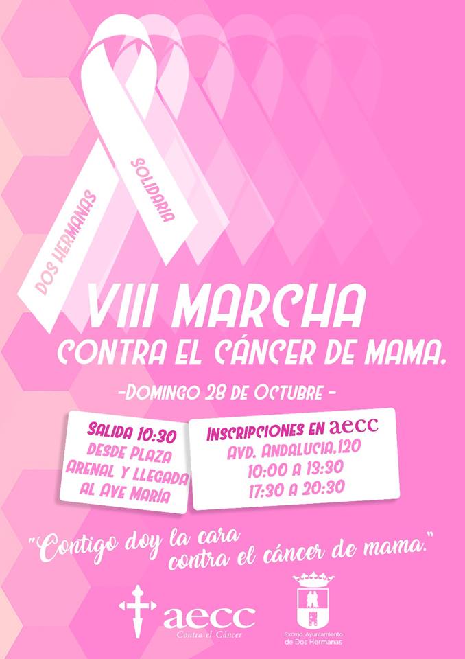 Cartel VII marcha contra el cáncer de mama