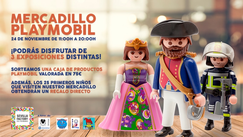 Mercadillo de Playmobil y exposición en Sevilla Factory