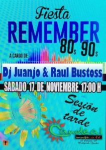 Fiesta Remember 80s y 90s en Sala Candeal Musicafe